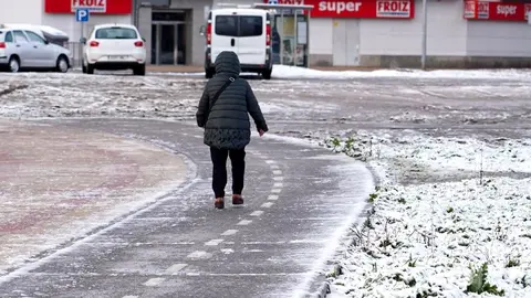 Nieve en la capital leonesa. Foto: Campillo