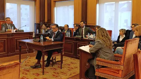 Los once votos en contra del Partido Socialista, sumados a las seis abstenciones de Unión del Pueblo Leonés y del concejal lo adscrito, Ildefonso del Fueyo, impidieron hoy la aprobación en el pleno municipal del Ayuntamiento de León de la moción de reprobación al alcalde, José Antonio Diez.