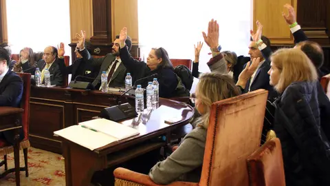 El Ayuntamiento de León celebra un pleno ordinario en el que se vota en contra de la moción de reprobación al alcalde, José Antonio Diez, presentada por el Partido Popular. Fotos: Peio García