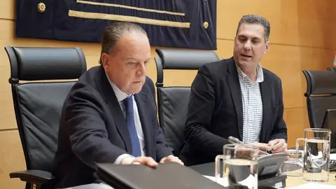 El presidente del Consejo de Cuentas de Castilla y León, Mario Amilivia, presenta en la Comisión de Economía y Hacienda de las Cortes el informe 'Fiscalización de los beneficios fiscales de la Comunidad Autónoma de Castilla y León, ejercicio 2021'. Foto: Rubén Cacho.