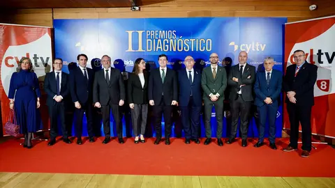 El presidente de la Junta de Castilla y León, Alfonso Fernández Mañueco, participa en la gala de entrega de los II Premios Diagnóstico 2025 de CyLTV. Fotos: Campillo
