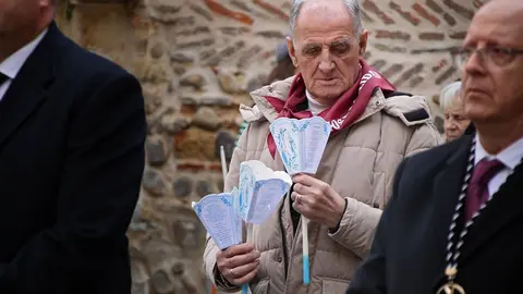 La Hospitalidad de Nuestra Señora de Lourdes en León celebra una procesión de antorchas, con salida y llegada a la Catedral. Foto: Peio García.