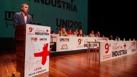 Inauguración del noveno Congreso Autonómico de la Federación de Industria, Construcción y Agro de UGT Castilla y León. Foto: Campillo