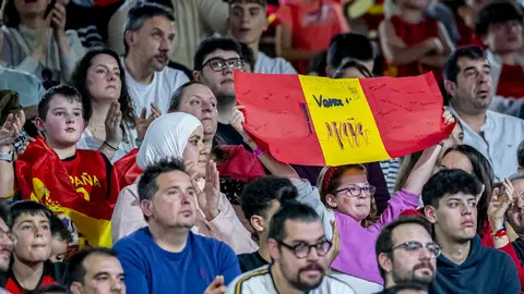 Heraldo de León publica las 101 fotos oficiales del encuentro disputado por España en el Palacio de los Deportes.