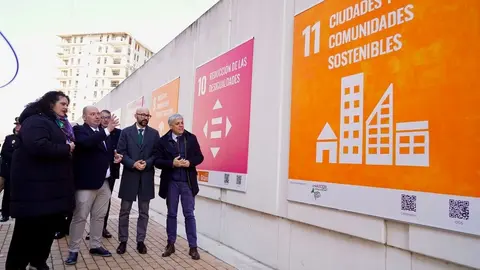 Cruz Roja en León inaugura el mural 'Objetivo del milenio' sobre los Objetivos de Desarrollo Sostenible. Foto: Campillo.