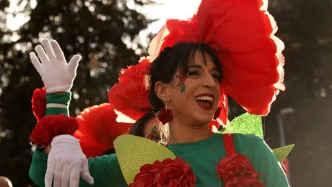 Las calles de Ponferrada se llenaron esta tarde de martes de Carnaval de alegría y color con el desfile que congregó a una veintena de grupos para disfrutar de la fiesta. Fotos: César Sánchez