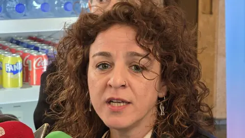 Elena Blasco, secretaria general de CCOO de León, en el congreso provincial del sindicato.