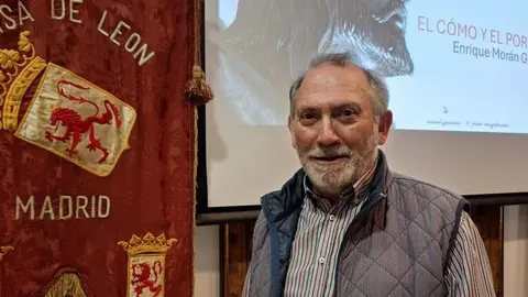 Enrique Morán presenta su libro 'El Cristo del Amor y del Perdón. El cómo y el porqué' en la Casa de León en Madrid.