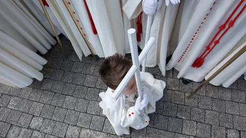 Procesión de la Santa Cena de la Semana Santa de Ponferrada. Foto: César Sánchez.