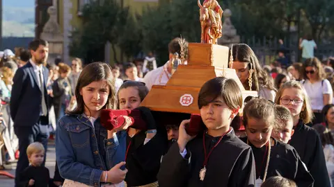 Procesión de los Minipasos de la Semana Santa de Ponferrada. Foto: César Sánchez.