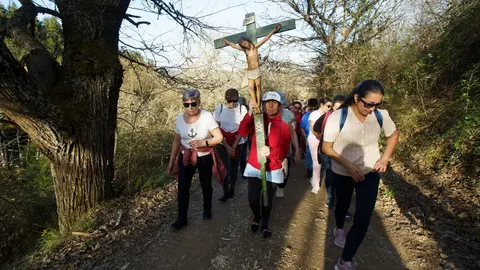 Viacrucis del Pajariel de la Semana Santa de Ponferrada. Foto: César Sánchez.