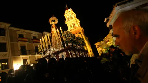 Procesión de La Soledad de la Semana Santa de Ponferrada. Foto: César Sánchez.