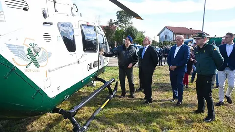 El delegado del Gobierno en Castilla y León, Nicanor Sen, presenta en Arcahueja (León), el plan de seguridad integral Jacobea 2025 desarrollado por la Guardia Civil para la provincia. Foto: Campillo.