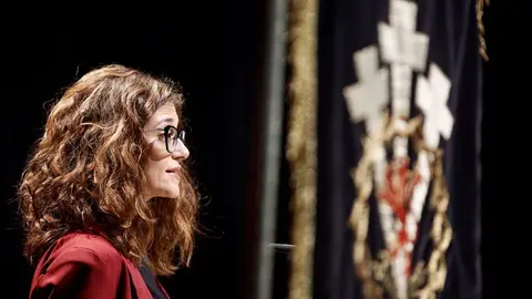 Marta Franco López proclama el Pregón Oficial de la Semana Santa de León. Fotos: Campillo