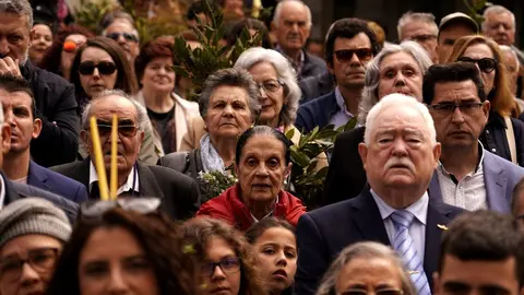 Procesión del Domingo de Ramos en Ponferrada. Fotos: César Sánchez.
