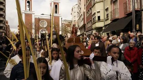 Procesión del Domingo de Ramos en Ponferrada. Fotos: César Sánchez.