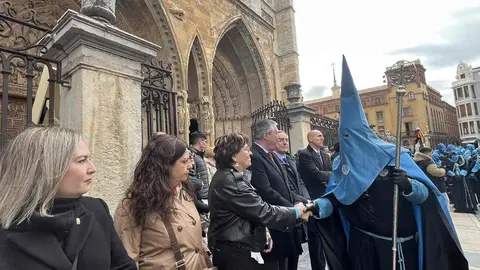 Procesión del Santo Cristo de la Bienaventuranza este Jueves Santo en León. Foto: Ayuntamiento de León.