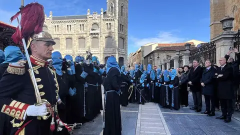 Procesión del Santo Cristo de la Bienaventuranza este Jueves Santo en León. Foto: Ayuntamiento de León.