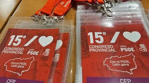 Preparativos del 15º Congreso Provincial del PSOE de León.