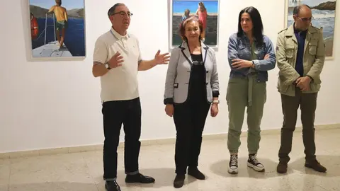 La Casa de Cultura de Trobajo muestra hasta el 16 de mayo los óleos de la artista Marily. Foto: Isaac Llamazares.