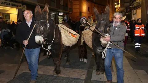 En el Centro de Ocio ‘Los Caños’, Luis Cantera se dedica a conservar esta especie de burro en peligro de extinción, en la imagen particpando en la feria de la Cebola de Palenzuela. Foto: Brágimo.