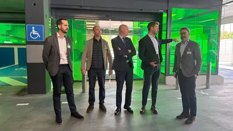 El alcalde de León, José Antonio Díez,  acude a la inauguración del nuevo Mercadona en Oteruelo. Foto: Ayuntamiento de León.