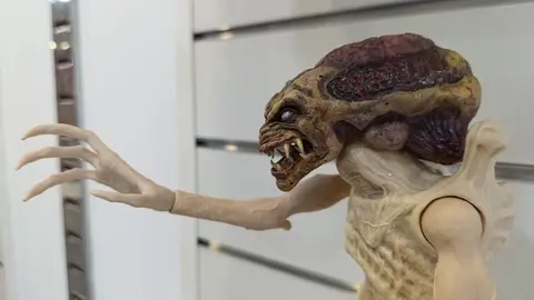 Muestra de la nueva escultura en la que se encuentra trabajando Jorge Pérez. Fotos: Isabel Alonso Álvarez.