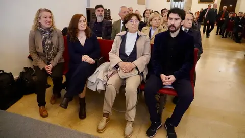 El presidente de las Cortes Autonómicas y de la Fundación de Castilla y León, Carlos Pollán, asiste a la presentación del proyecto ‘Nostra et Mundi’.  Fotos: Campillo