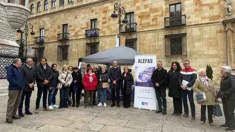 La asociación Alefas conmemoró este lunes el Día Mundial de la Fibromialgia y el Síndrome de Fatiga Crónica con una acción de sensibilización en pleno centro de la ciudad. Fotos: Ayto León