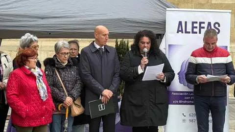 La asociación Alefas conmemoró este lunes el Día Mundial de la Fibromialgia y el Síndrome de Fatiga Crónica con una acción de sensibilización en pleno centro de la ciudad. Fotos: Ayto León