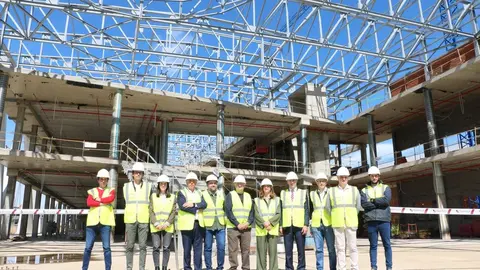 La rectora de la Universidad de León visita las obras de la Casa del Estudiante.