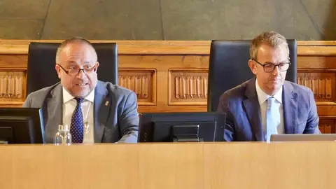 Pleno Ordinario en la Diputación de León en la que se realiza una declaración institucional de los grupos políticos en defensa del sector remolachero y la olanta Azucarera La Bañeza. Foto: Campillo