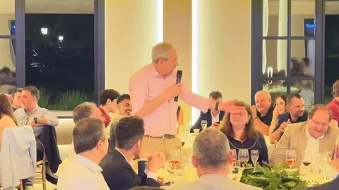 Un instante de la cena de gala de la temporada del Abanca Ademar León. Foto: Carlos García.