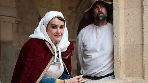 La Asociación Cultural El Trovador Leonés lleva a cabo una representación de las Cortes de 1188 bajo el título ‘Al Alba del Parlamentarismo’. Fotos: Peio García