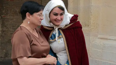 La Asociación Cultural El Trovador Leonés lleva a cabo una representación de las Cortes de 1188 bajo el título ‘Al Alba del Parlamentarismo’. Fotos: Peio García