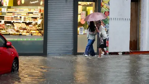 Inundaciones por las fuertes tormentas en Valladolid. Foto: Leticia Pérez