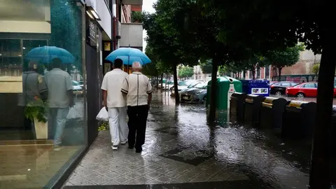 Inundaciones por las fuertes tormentas en Valladolid. Foto: Leticia Pérez