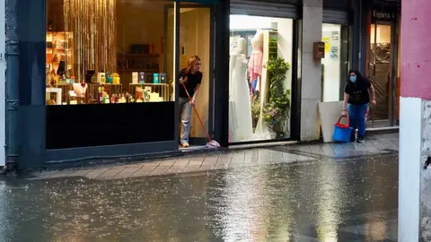 Inundaciones por las fuertes tormentas en Valladolid. Foto: Leticia Pérez