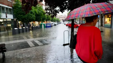 Inundaciones por las fuertes tormentas en Valladolid. Foto: Leticia Pérez