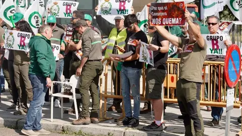 Concentración de CSIF en el Centro del Fuego de León. / CAMPILLO