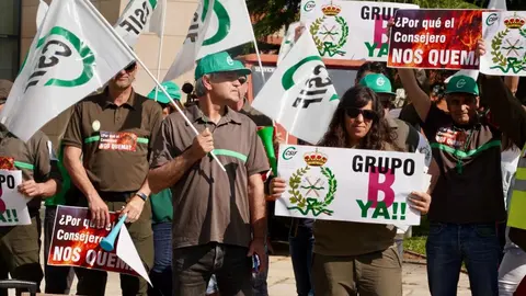 Concentración de CSIF en el Centro del Fuego de León. / CAMPILLO