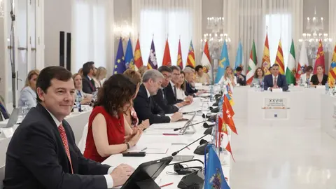 El presidente de la Junta de Castilla y León, Alfonso Fernández Mañueco, participa en la XXVIII Conferencia de Presidentes Autonómicos./ RUBÉN CACHO