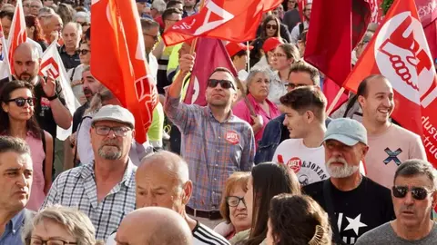 Concentración en contra el cierre de la Azucarera de La Bañeza. Foto: Campillo