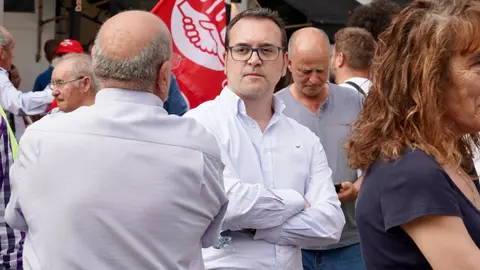 Concentración en contra el cierre de la Azucarera de La Bañeza. Foto: Campillo