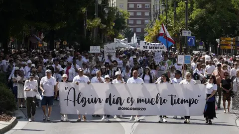 Manifestación de la plataforma Oncobierzo para reclamar mejoras en el Servicio de Oncología del Hospital del Bierzo y en toda la sanidad de la comarca bajo el lema 'Por mí'. Foto: César Sánchez
