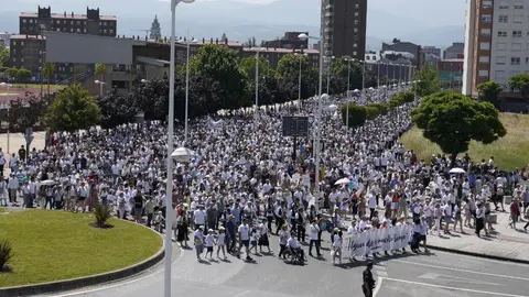 Manifestación de la plataforma Oncobierzo para reclamar mejoras en el Servicio de Oncología del Hospital del Bierzo y en toda la sanidad de la comarca bajo el lema 'Por mí'. Foto: César Sánchez