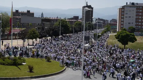 Manifestación de la plataforma Oncobierzo para reclamar mejoras en el Servicio de Oncología del Hospital del Bierzo y en toda la sanidad de la comarca bajo el lema 'Por mí'. Foto: César Sánchez