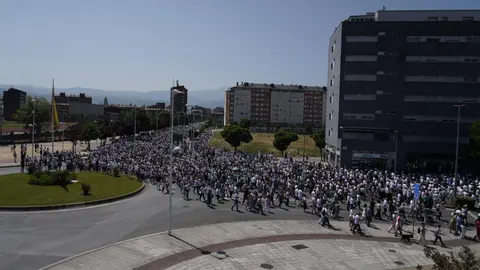 Manifestación de la plataforma Oncobierzo para reclamar mejoras en el Servicio de Oncología del Hospital del Bierzo y en toda la sanidad de la comarca bajo el lema 'Por mí'. Foto: César Sánchez