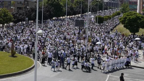Manifestación de la plataforma Oncobierzo para reclamar mejoras en el Servicio de Oncología del Hospital del Bierzo y en toda la sanidad de la comarca bajo el lema 'Por mí'. Foto: César Sánchez