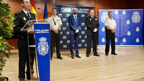 Toma de posesión del nuevo inspector jefe de la Comisaría Local de Astorga, Francisco Javier Martín García, con la presencia del Jefe Superior de Policía de Castilla y León, Juan Carlos Hernández Muñoz, y del subdelegado del Gobierno, Héctor Alaiz Moretón, además del comisario principal jefe provincial de la Comisaría de León, Miguel Ángel del Diego Ballesteros./ CAMPILLO